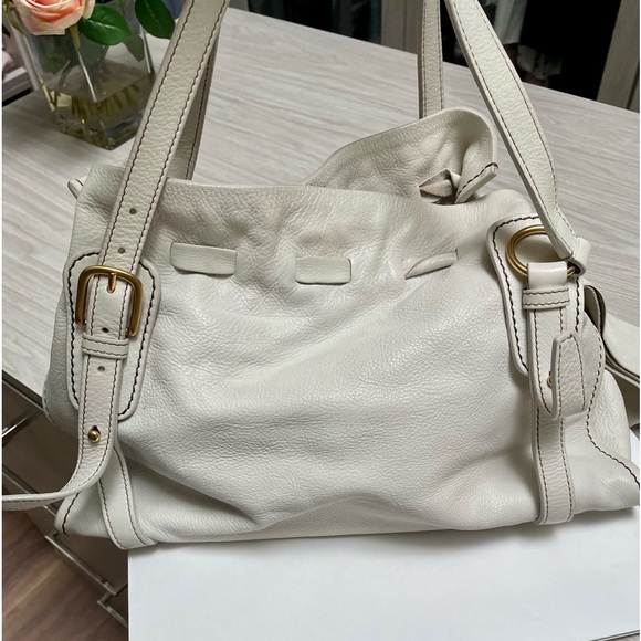 SOLD- Authentic Miu Miu off white large tote - Picture 5 of 10